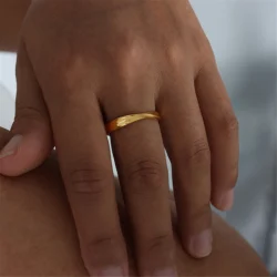 Anel Torcido Fino de 3 mm Aço Inoxidável - Imagem 2