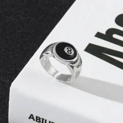 Anel Aço Inoxidável Bola 8 - Imagem 2