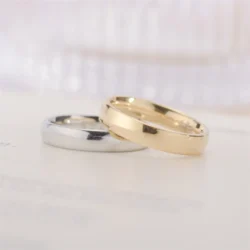Anel de Aço Inoxidável 4mm Banhado a Ouro 18k - Imagem 5