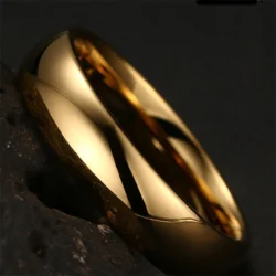 Anel de Aço Inoxidável 4mm Banhado a Ouro 18k - Imagem 7
