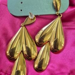 Brinco Inox Gotas Pendulas